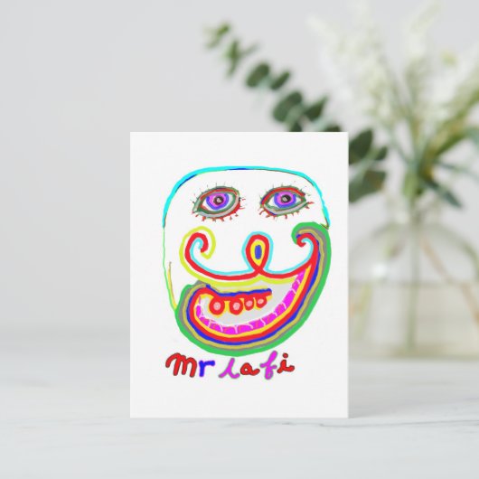 Mr. Lafi - Join my comedy Postkarte (Stehend Vorderseite)