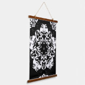 Mr Love Wood Topped Wall Tapestry Wandteppich Mit Holzrahmen (Gewinkelt)