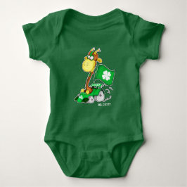 Mr. Lucky. Funny Giraffe St.Patrick's Day Baby Strampler