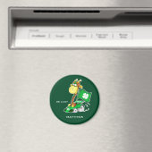 Mr. Lucky. Funny Giraffe St.Patrick's Day Custom Magnet (In Situ (Geschirrspüler))