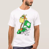 Mr. Lucky. Funny Giraffe St.Patrick's Day T-Shirt (Vorderseite)