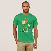 Mr. Lucky. Funny Giraffe St.Patrick's Day T-Shirt (Vorne ganz)