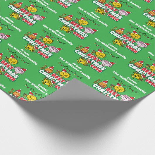 Mr Men Little Miss Best Christmas Ever Geschenkpapier (Ecke)