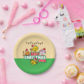 Mr Men Little Miss Best Christmas Ever Pappteller (Party)