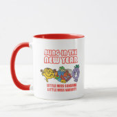 Mr Men Little Miss Bling im neuen Jahr Tasse (Links)