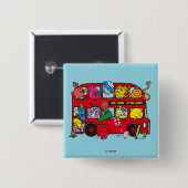 Mr Men & Little Miss Bus Button (Vorne & Hinten)