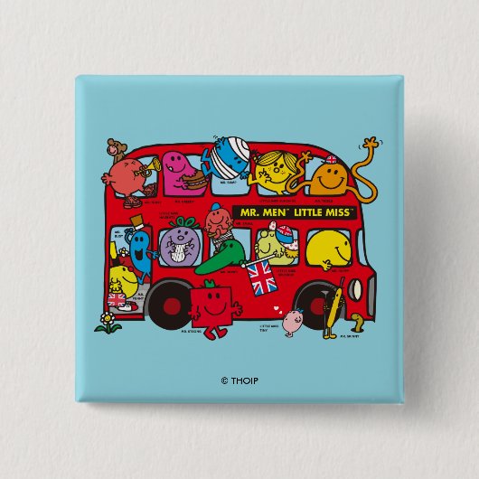 Mr Men & Little Miss Bus Button (Vorderseite)