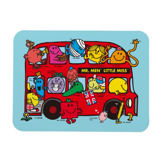 Mr Men & Little Miss Bus Magnet (Horizontal)