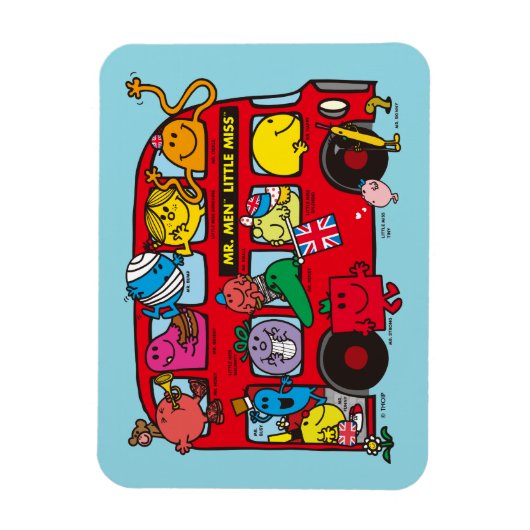 Mr Men & Little Miss Bus Magnet (Vertikal)