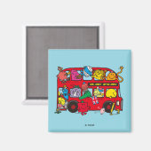Mr Men & Little Miss Bus Magnet (Vorderseite/Rückseite)