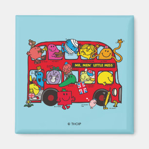 Mr Men & Little Miss Bus Magnet