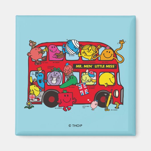 Mr Men & Little Miss Bus Magnet (Vorne)