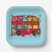 Mr Men & Little Miss Bus Pappteller (Vorderseite)
