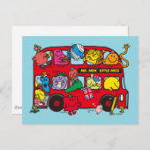 Mr Men & Little Miss Bus Postkarte (Vorne/Hinten)