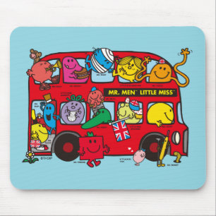 Mr Men & Little Miss Crowded Bus Mousepad