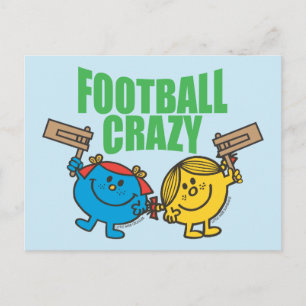 Mr Men Little Miss Football Crazy Postkarte