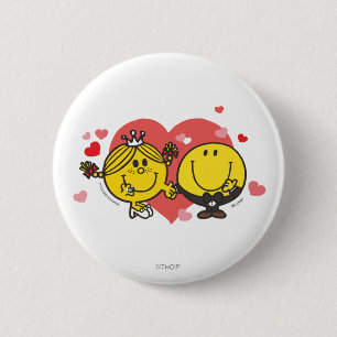Mr Men Little Miss Happy Sunshine Wedding Button