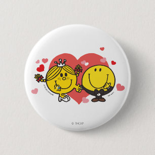 Mr Men Little Miss Happy Sunshine Wedding Button