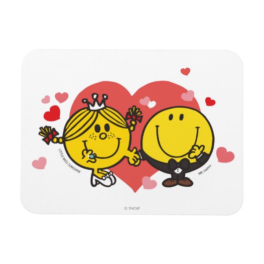 Mr Men Little Miss Happy Sunshine Wedding Magnet (Horizontal)