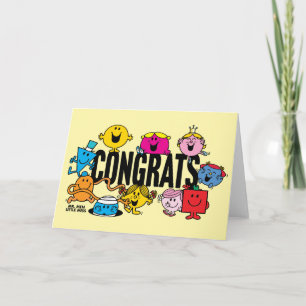 Mr Men Little Miss Herzlichen Glückwunsch Karte