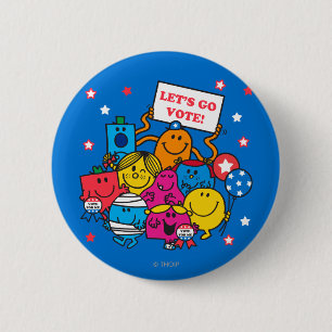 Mr Men Little Miss Lass uns abstimmen! Button