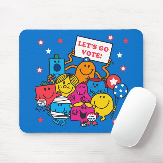 Mr Men Little Miss Lass uns abstimmen! Mousepad (Mit Mouse)