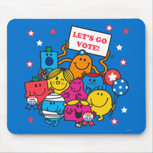 Mr Men Little Miss Lass uns abstimmen! Mousepad