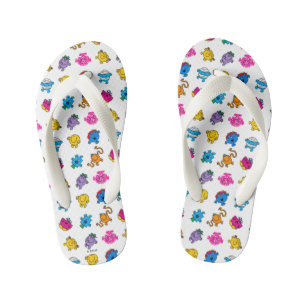 Mr Men & Little Miss   Tanzendes Neon-Muster Kinderbadesandalen