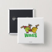 Mr Men Little Miss Wags Button (Vorne & Hinten)