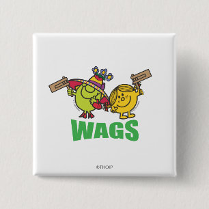 Mr Men Little Miss Wags Button