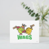 Mr Men Little Miss Wags Postkarte (Stehend Vorderseite)