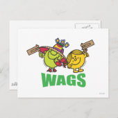 Mr Men Little Miss Wags Postkarte (Vorne/Hinten)