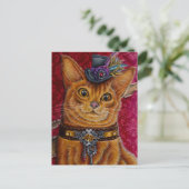 "Mr. Meowington" Postkarte (Stehend Vorderseite)