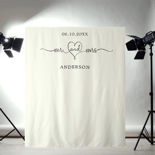 Mr Mers heart Foto Elfenbeinhochzeit Wandteppich