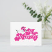 Mr. Messy | Badewanne Soaking Postkarte (Stehend Vorderseite)