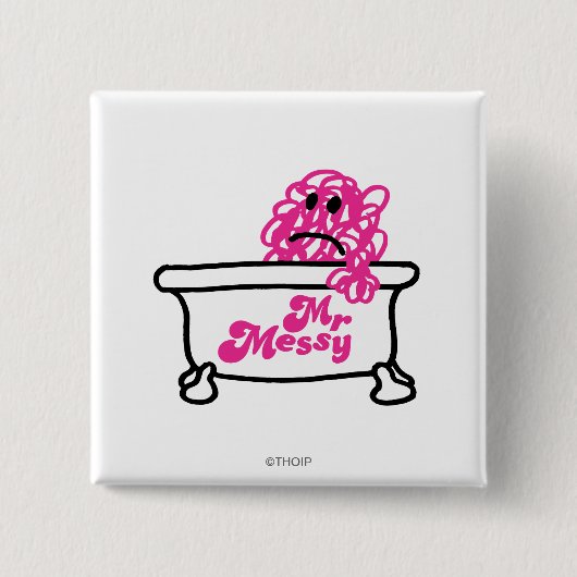 Mr. Messy | Bathtub-Logo Button (Vorderseite)