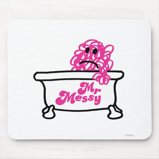 Mr. Messy | Bathtub-Logo Mousepad (Vorne)