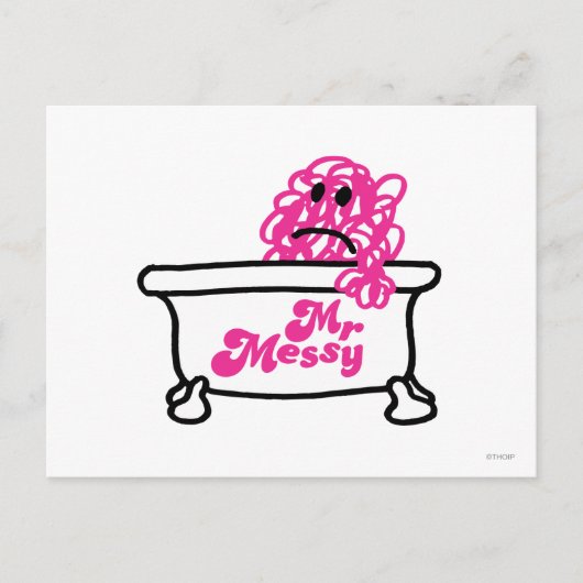 Mr. Messy | Bathtub-Logo Postkarte (Vorderseite)