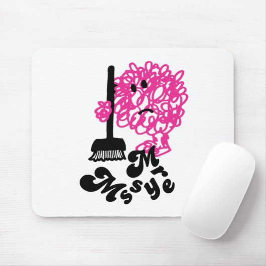 Mr. Messy | Broom & Name Mousepad (Mit Mouse)