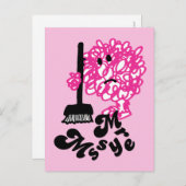 Mr. Messy | Broom & Name Postkarte (Vorne/Hinten)