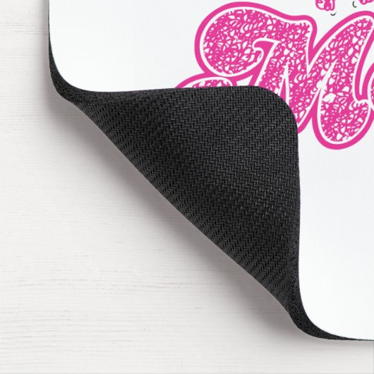 Mr. Messy | Funkelrosa Name Mousepad (Ecke)