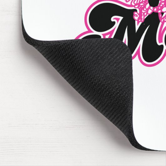 Mr. Messy | Große schwarz-rosa Buchstaben Mousepad (Ecke)