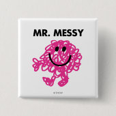 Mr. Messy | Klassische Pose Button (Vorderseite)