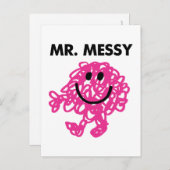 Mr. Messy | Klassische Pose Postkarte (Vorne/Hinten)