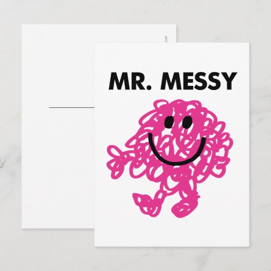 Mr. Messy | Klassische Pose Postkarte (Vorne/Hinten)