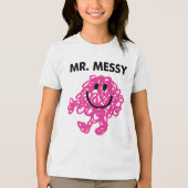 Mr. Messy | Klassische Pose Tri-Blend Shirt (Vorderseite)