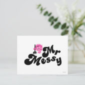 Mr. Messy | Reinigung mit Raum Postkarte (Stehend Vorderseite)