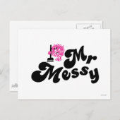 Mr. Messy | Reinigung mit Raum Postkarte (Vorne/Hinten)