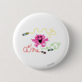 Mr. Messy spielt mit Crayons Button (Vorderseite)