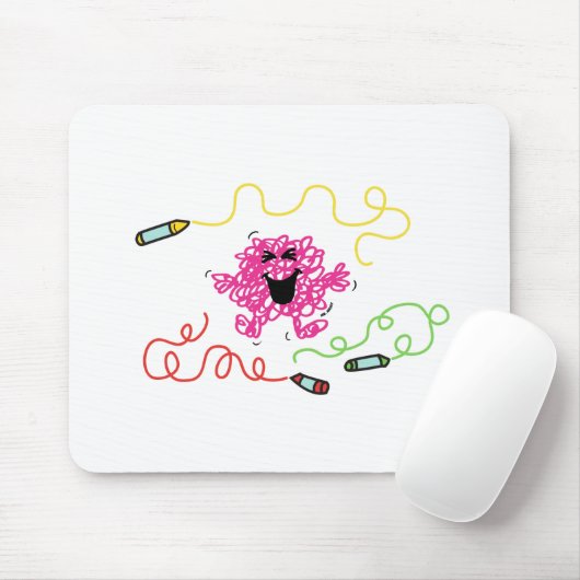 Mr. Messy spielt mit Crayons Mousepad (Mit Mouse)